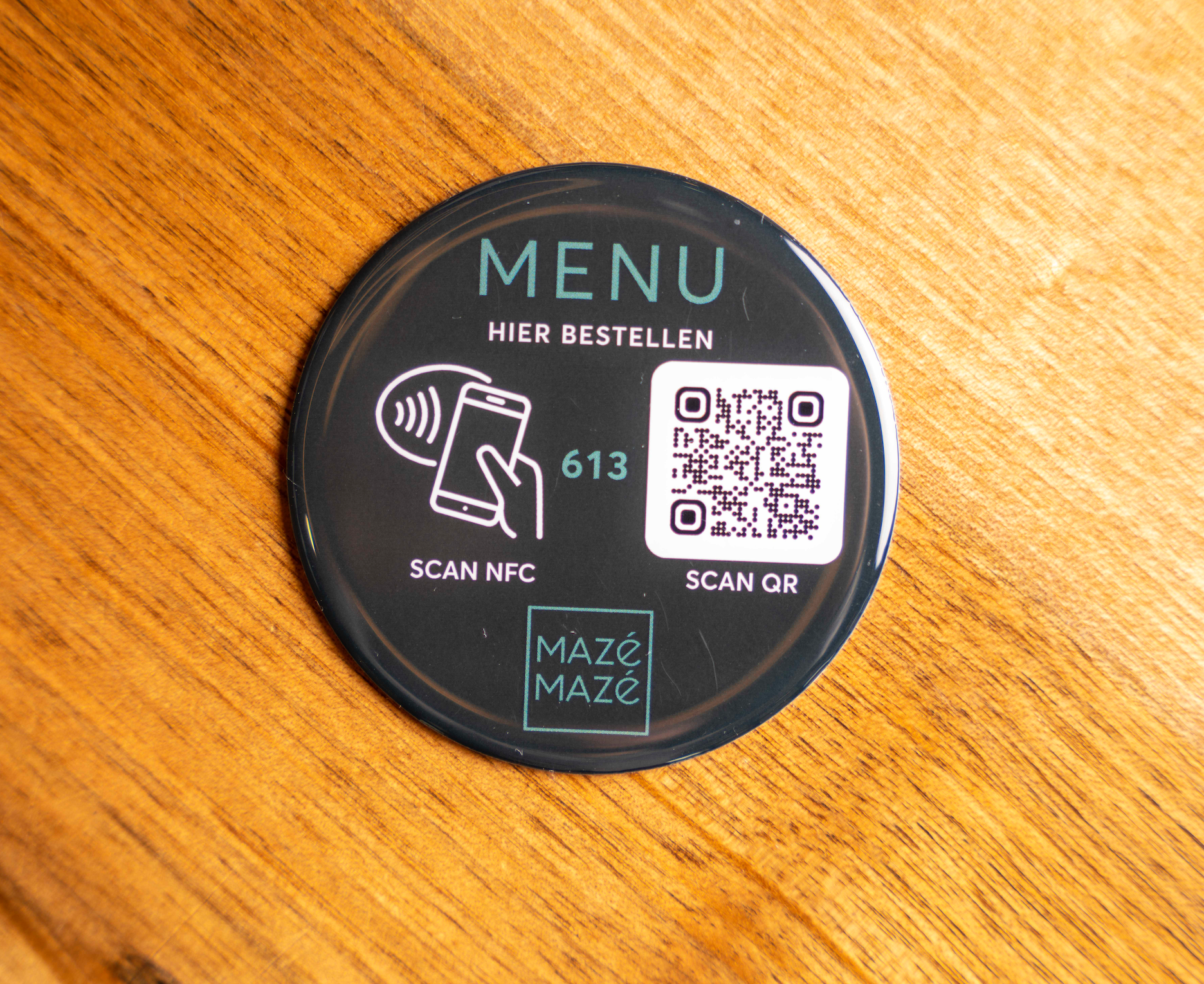 Digitale Speisekarte QR / Aufkleber NFC Indoor - Outdoor mit Tischnummer - loyal